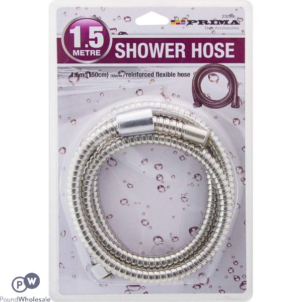 Prima Reinforced Flexible Shower Hose 1.5m 