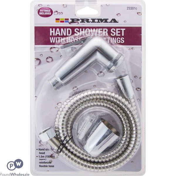 PRIMA HAND SHOWER SET WITH HOSE FITTINGS