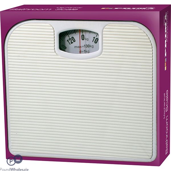 PRIMA WHITE BATHROOM SCALE 130KG