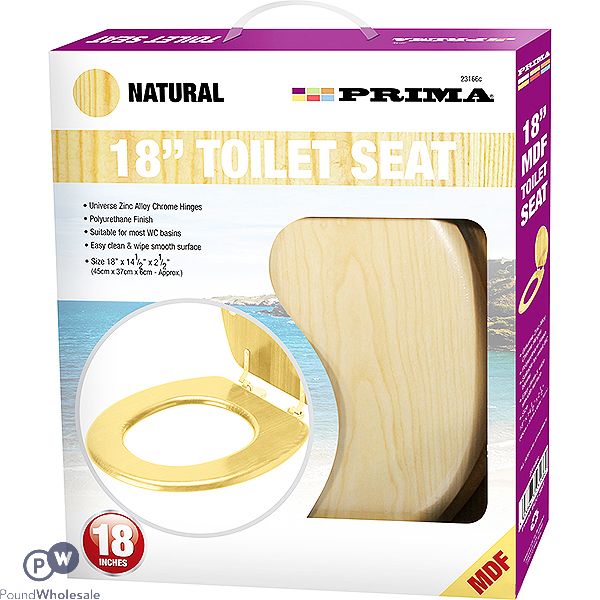 Prima MDF Natural Pine Toilet Seat 18"