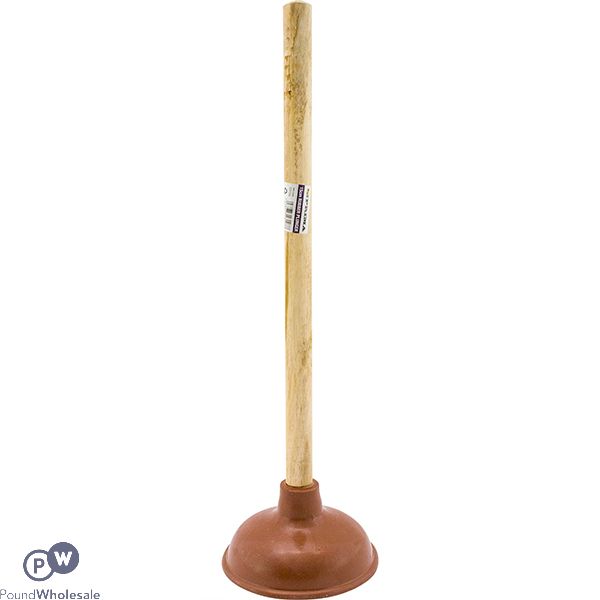 PRIMA WOODEN HANDLE SINK PLUNGER