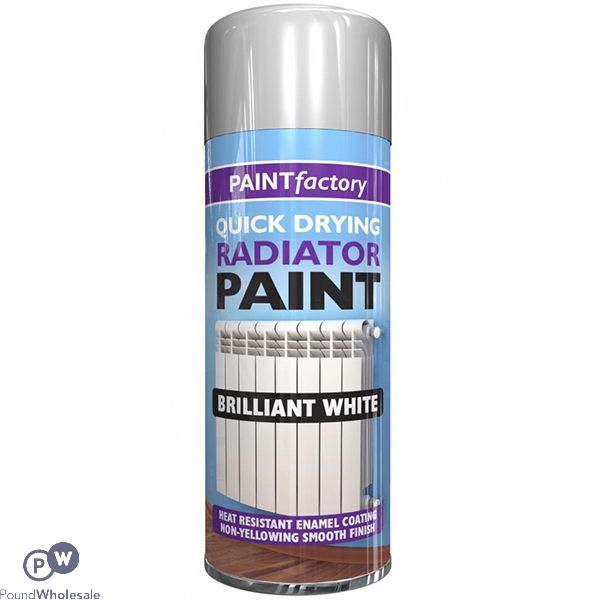 Paint Factory Quick Drying Radiator Paint Brilliant White 400ml