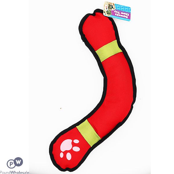 Squeaky Boomerang Dog Chew Toy 15"