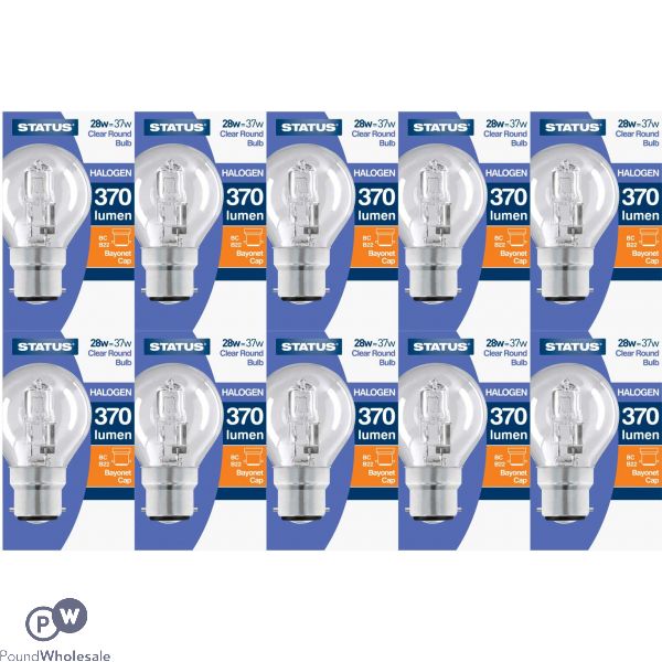 Status 28w=40w Halogen Round Bulb Bc