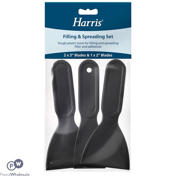 Harris Black Plastic Filling & Spreading Set 3 Pack