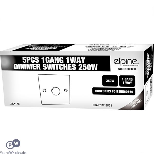 ELPINE 1-GANG 1-WAY 250W DIMMER SWITCH