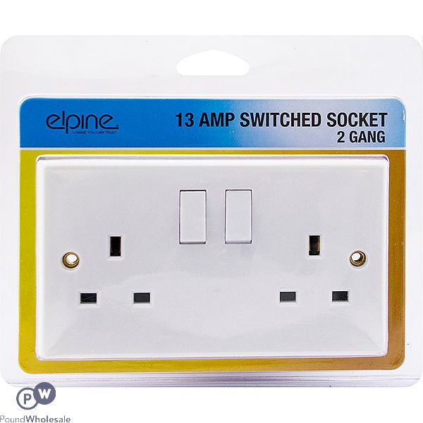 ELPINE 2-GANG 13AMP SWITCHED SOCKET