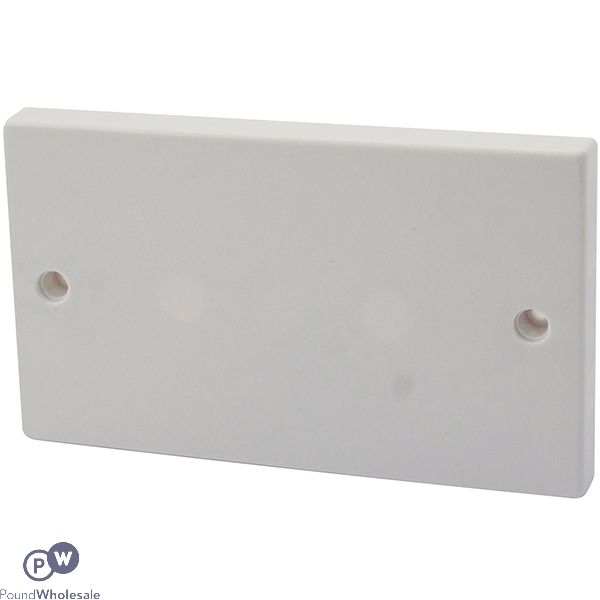 ELPINE 2-GANG WHITE DOUBLE BLANKING PLATES