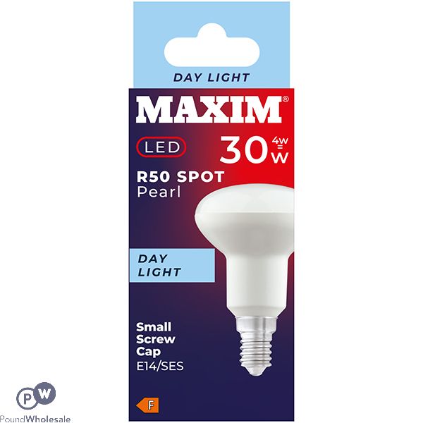 Maxim 4w=30w R50 Spot Pearl E14 Ses Day Light Led Light Bulb