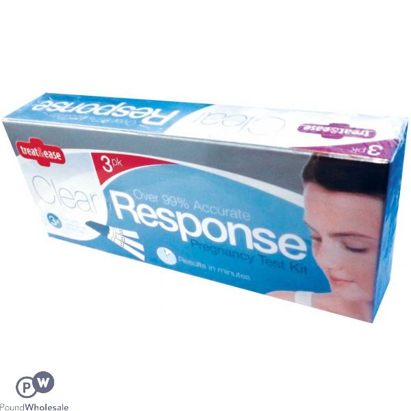 Treat & Ease Clear Response Pregnancy Testing Kit 3 Pack