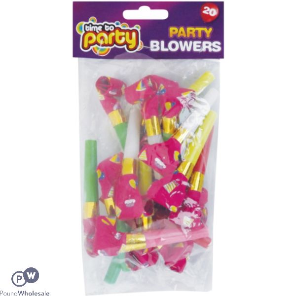 TIME TO PARTY PARTY BLOWERS 20PK