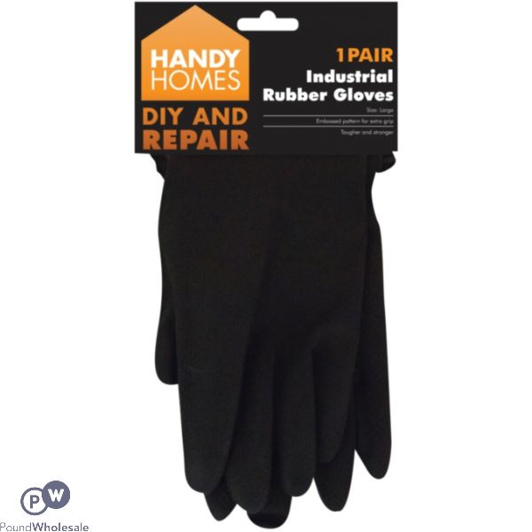 HANDY HOMES LARGE INDUSTRIAL RUBBER GLOVES