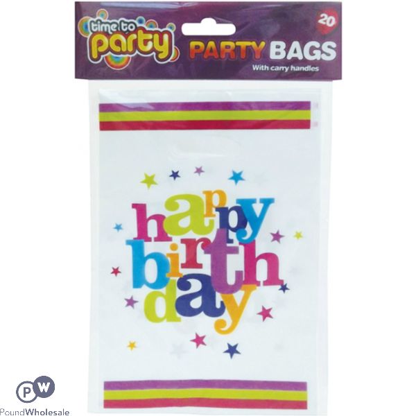 TIME TO PARTY 20 PARTY BAGS