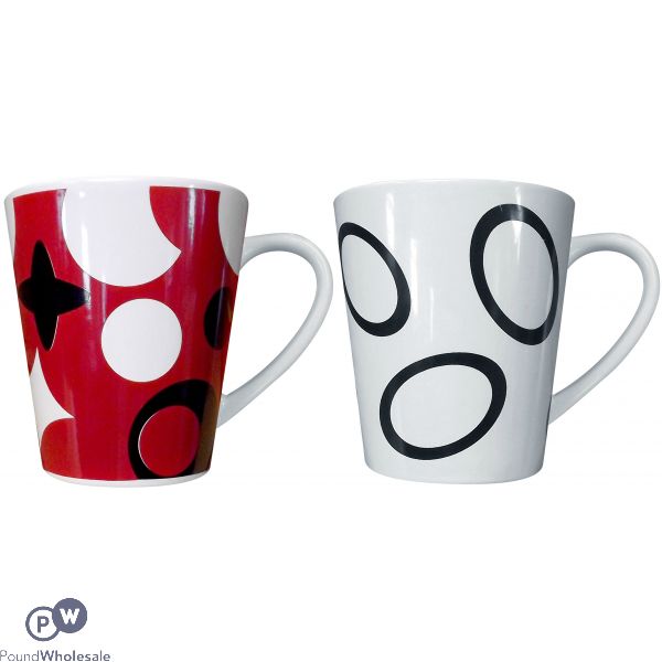 Assorted Shapes & Rings Design Mugs