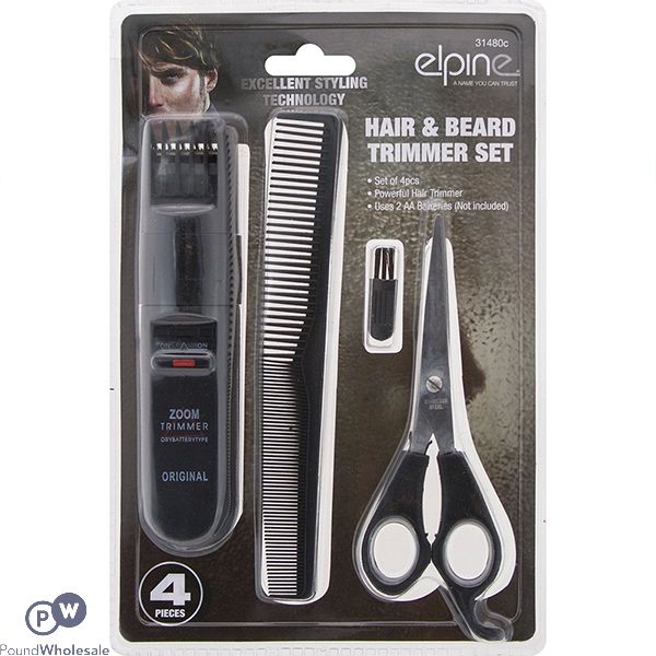 ELPINE HAIR & BEARD TRIMMER SET 4PC