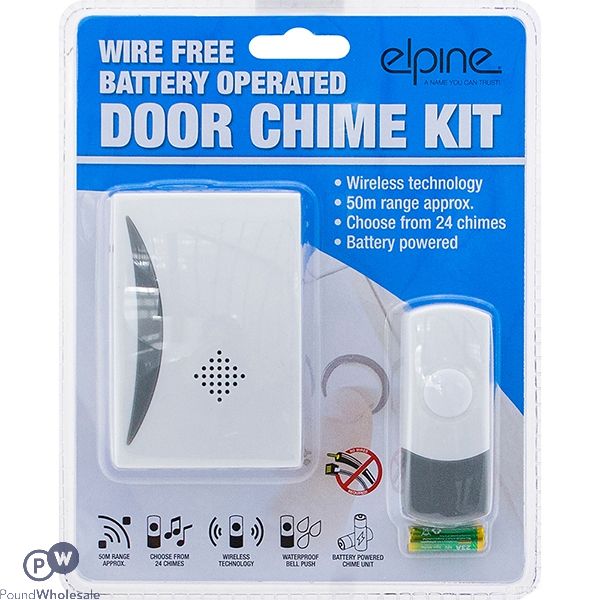 ELPINE WIRE-FREE BATTERY OPERATED DOOR CHIME KIT