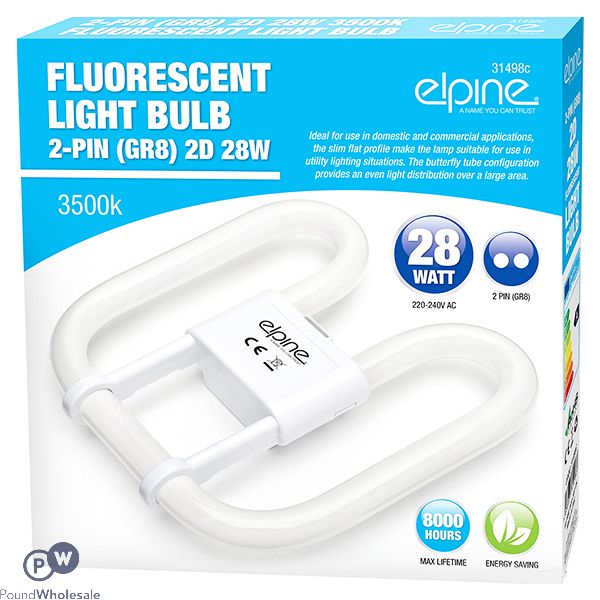 ELPINE 2-PIN 2D 28W FLUORESCENT LIGHT BULB