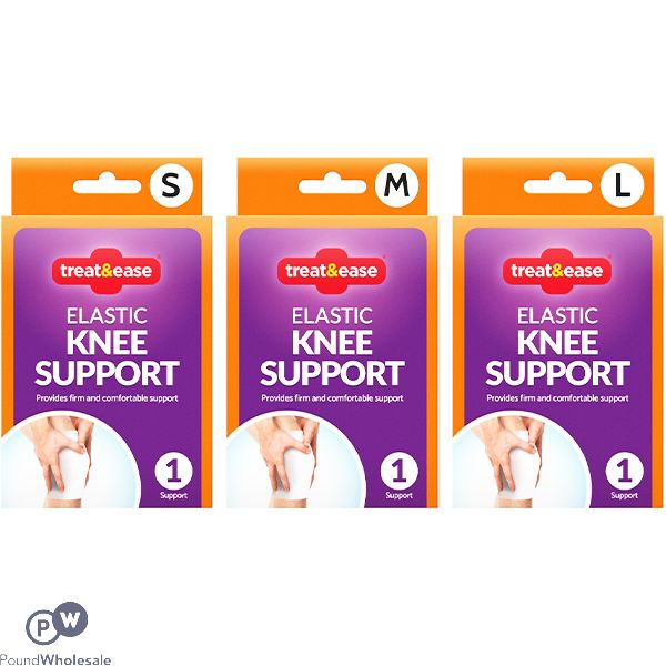 TREAT & EASE ELASTIC KNEE SUPPORT ASSORTED SIZES