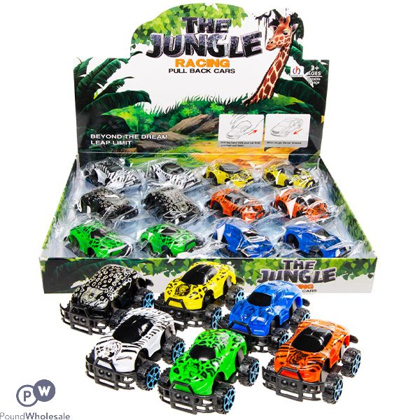 Jungle Pull Back Racing Cars Cdu Assorted