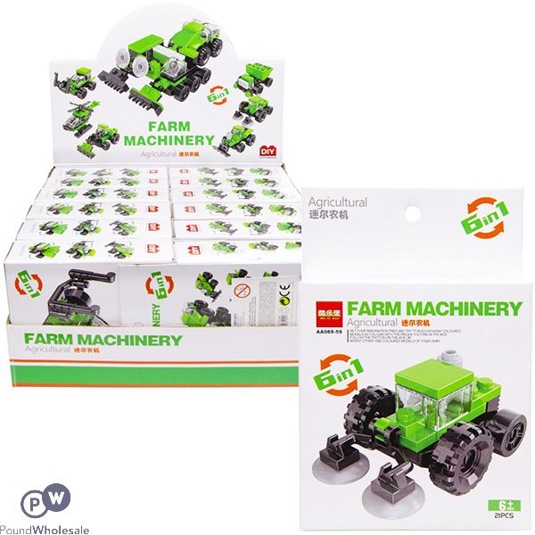 Build Your Own Farm Tractors Building Blocks Cdu Assorted