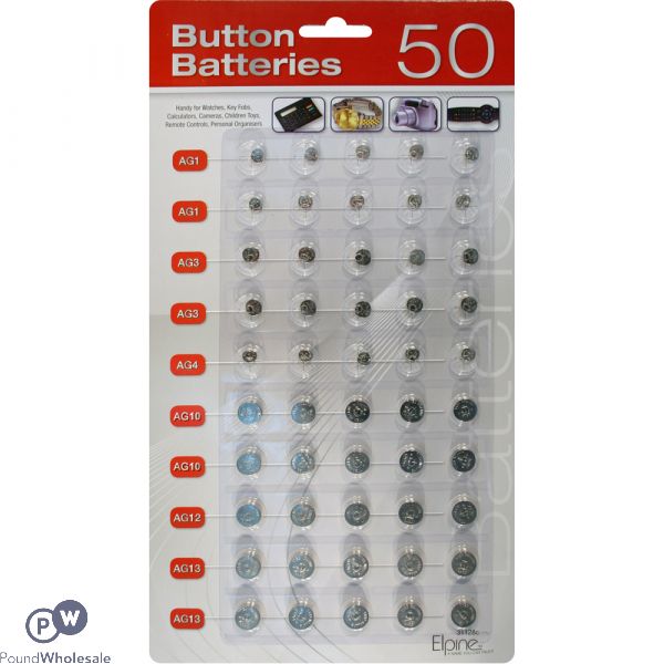 1.5v Button Cell Battery 50pc