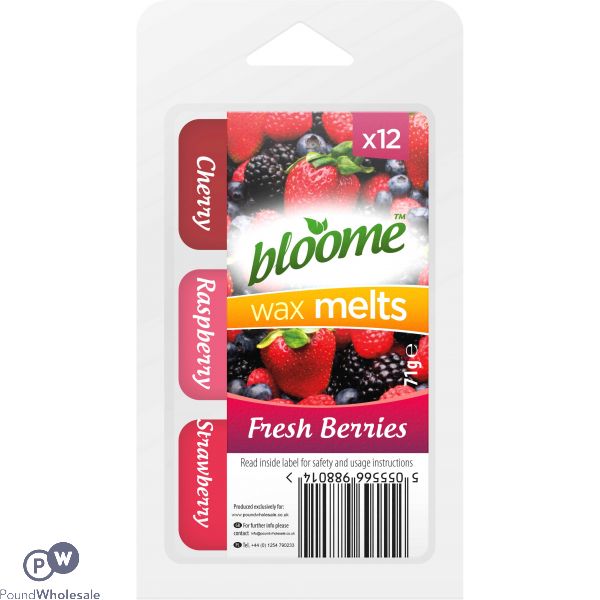 Bloome Triple Fragrance Wax Melts Fresh Berries X12