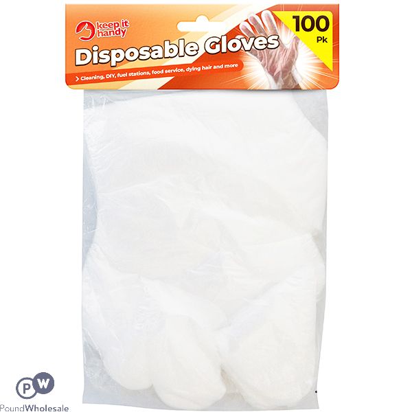 KEEP IT HANDY DISPOSABLE GLOVES 100 PACK