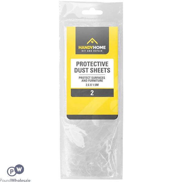 Handy Home Protective Dust Sheets 2.6 X 1.5m 2 Pack