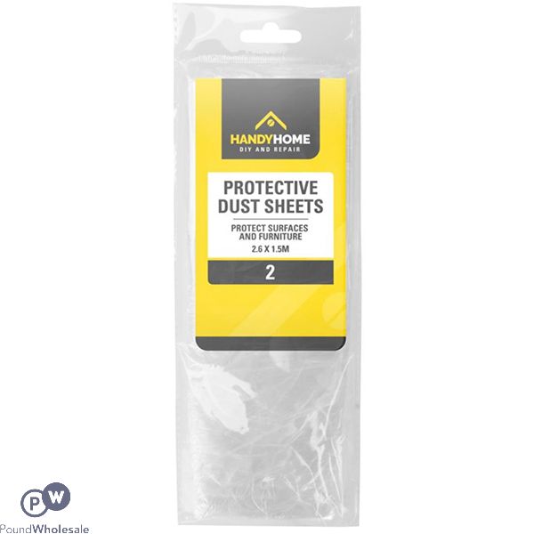 HANDY HOME PROTECTIVE DUST SHEETS 2.6 X 1.5M 2 PACK