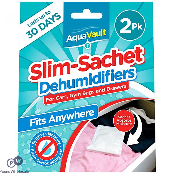 AQUAVAULT SLIM-SACHET DEHUMIDIFIERS 2 PACK