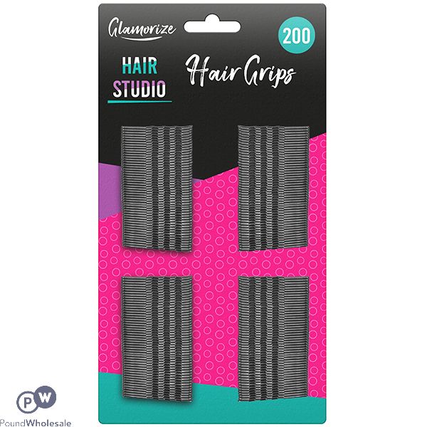 GLAMORIZE HAIR STUDIO SECURE HOLD HAIR GRIPS 200 PACK