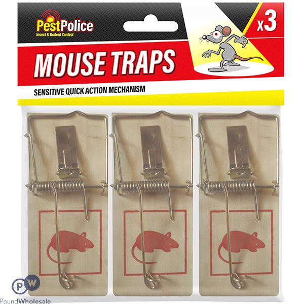 Pest Police Quick Action Mouse Traps 3 Pack