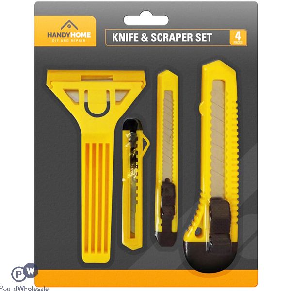 HANDY HOME KNIFE & SCRAPER SET 4PC