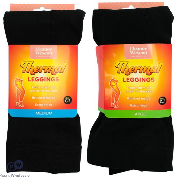 Eleanor Wescott Women's Black Thermal Leggings Assorted Sizes