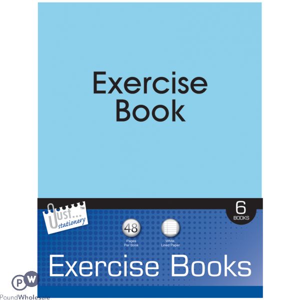 Just Stationery White Lined 6 Exercise Books