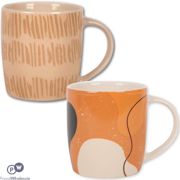 Scandi White & Beige Mug 13oz Assorted