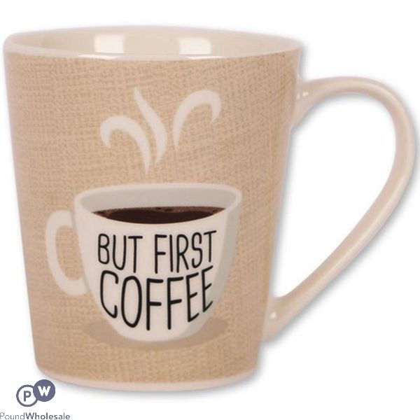 But First Coffee Beige Mug 10oz Assorted