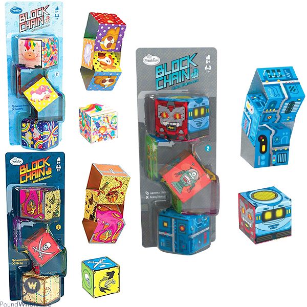 ThinkFun Block Chain Brainteaser Puzzle Set CDU Assorted