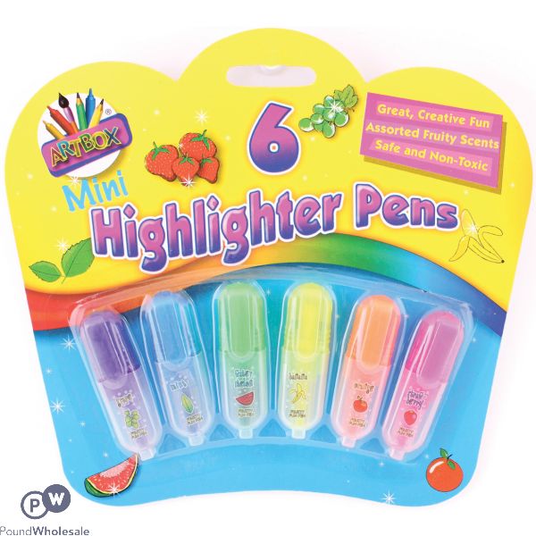 ARTBOX MINI SCENTED HIGHLIGHTERS ASSORTED 6 PACK