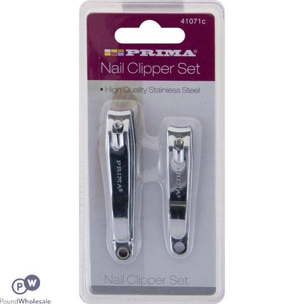 PRIMA STAINLESS STEEL NAIL CLIPPER SET 2 PC