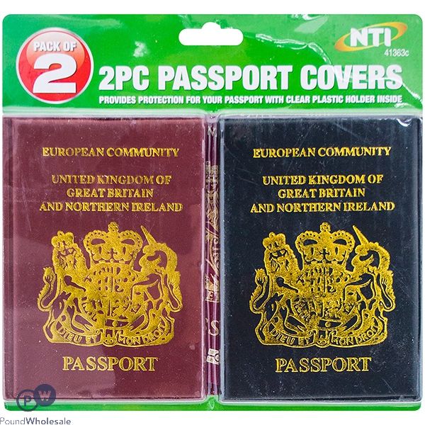 EUROPEAN UK GREAT BRITAIN & NORTHERN IRELAND PASSPORT COVERS 2PC