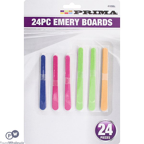 Prima Emery Boards Assorted 24pc