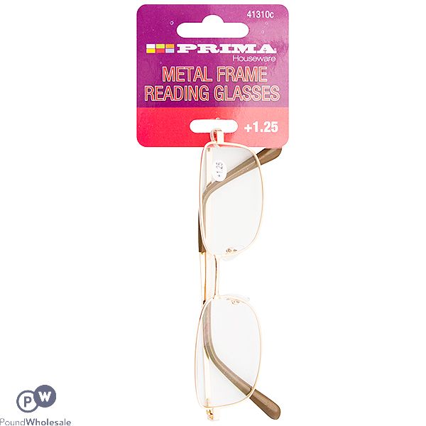 Prima Metal Frame Reading Glasses +1.25