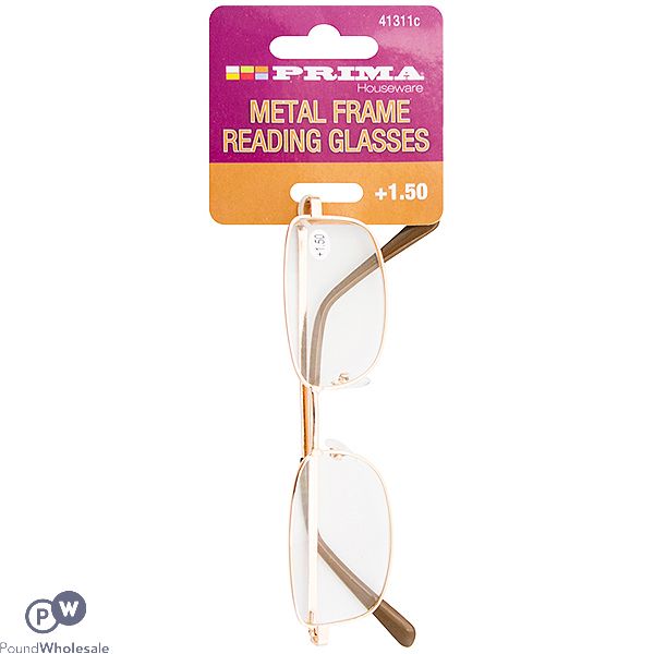 PRIMA METAL FRAME READING GLASSES +1.50