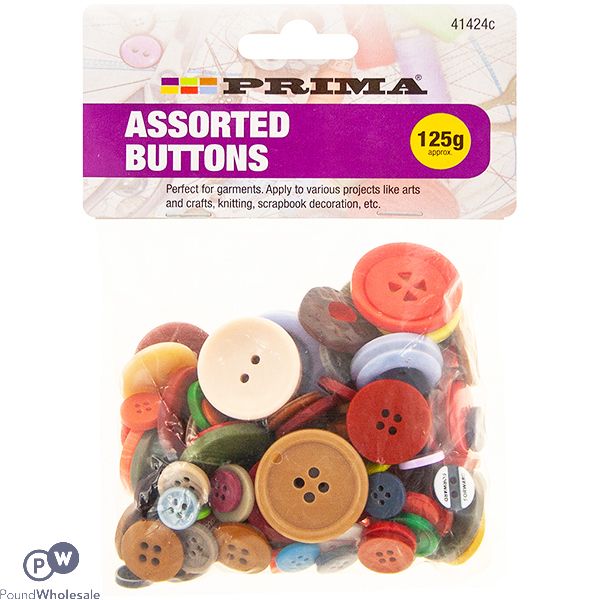 PRIMA ASSORTED BUTTONS 125G