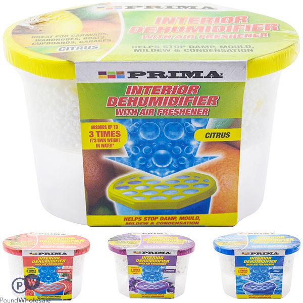 Prima Interior Dehumidifier With Air Freshener 500ml Assorted Fragrances