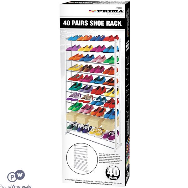 Prima 40 Pair 10-tier Shoe Rack