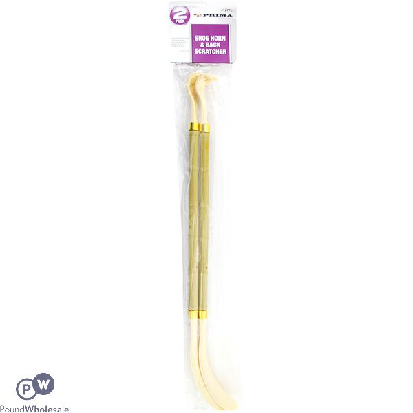 Prima 2-in-1 Shoe Horn & Back Scratcher 2 Pack