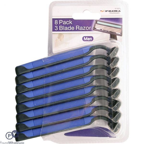 Prima Disposable Razors For Men 8 Pack 