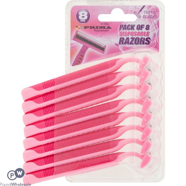 PRIMA DISPOSABLE RAZORS FOR WOMEN 8 PACK